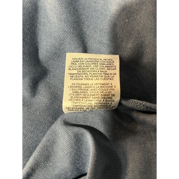 Alfred Dunner Women Blue Embellished Sequin Neckline 3/4 Sleeve Top L  Popover - Picture 13 of 14